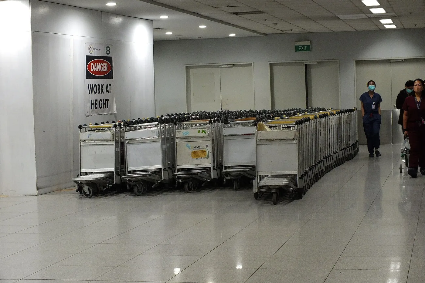 Stainless steel airport luggage carts at the Terminal 3 of the Ninoy Aquino International Airport (2026-01-14)
